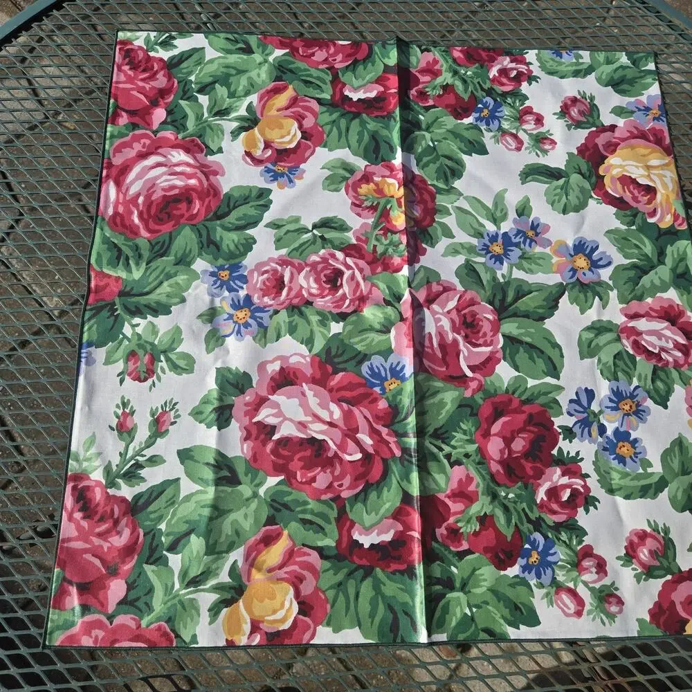 Longaberger Sentimental Rose Table Square Napkin